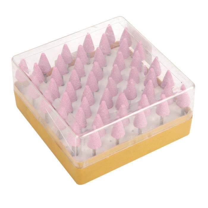 50 Pièces Bits De Meulage Cône Triangulaire Céramique - Meules Oxyde D'Aluminium Pour Outils Rotatifs