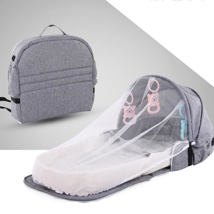 Neufu Sac Lit Pliable Bebe Berceau Sac A Langer Voyage Avec Moustiquaire Respirant Gris Achat Vente Sac A Langer 6914242178660 Cdiscount