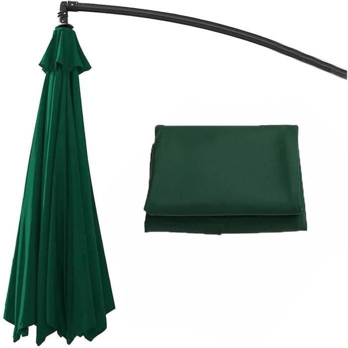 Toile De Parasol Déporté 8 Baleines 3m Toile De Rechange Pour Parasol Octogonal Bâche De