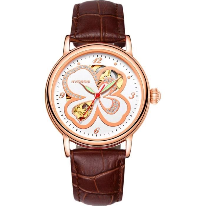 Montre Mécanique Besançon Femme - Cadran Bleu Scintillant - 17 Rubis - Occasion