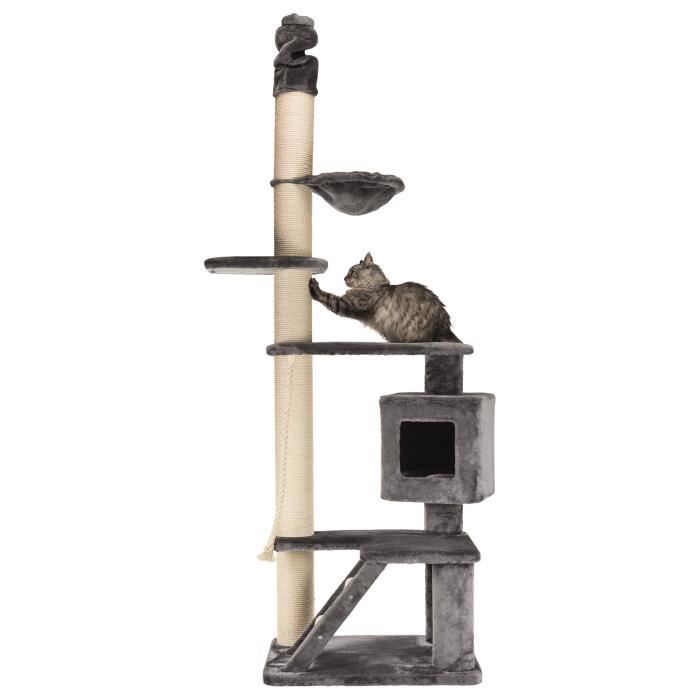 Arbre A Chat Du Sol Au Plafond Pas Cher Arbre A Chat Xxl Tizian Du Sol Au Plafond 220 240 Cm Gris Achat Vente Arbre A Chat Arbre A Chat Xxl 220 240cm Cdiscount