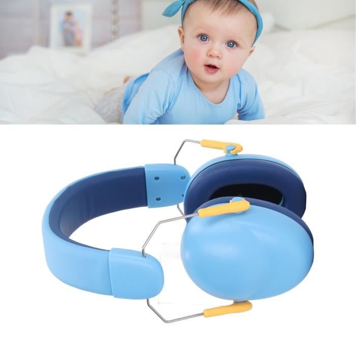 Casque Bébé Voyage Avion Casque Anti-Bruit Bébé - Protection Auditive Réglable - Confortable Pour Concerts, Voyages - Bleu/Rose/Gris Accessoire Voyage Nourrisson