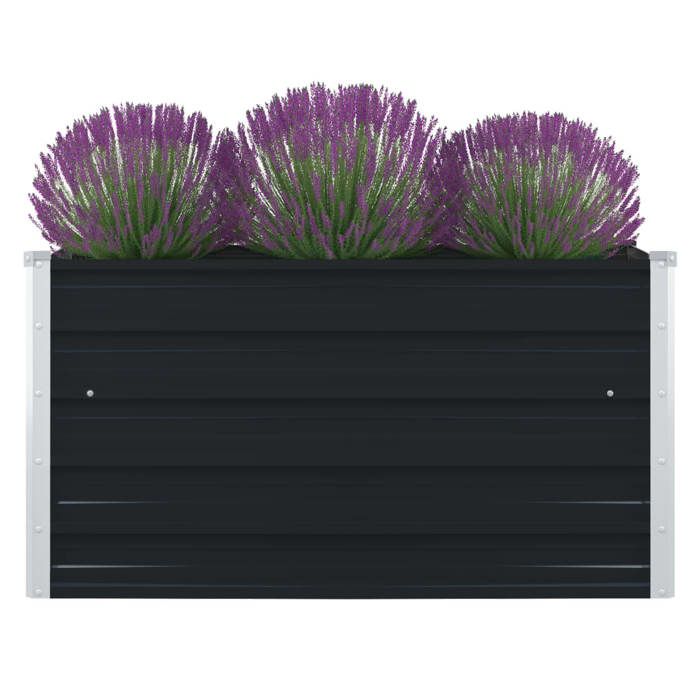 vidaXL Jardinière Bac à Plante Pot à Fleurs Bac à Fleurs Légumes Herbes Véranda Jardin Patio Extérieur 100x100x45 cm Acier 47025