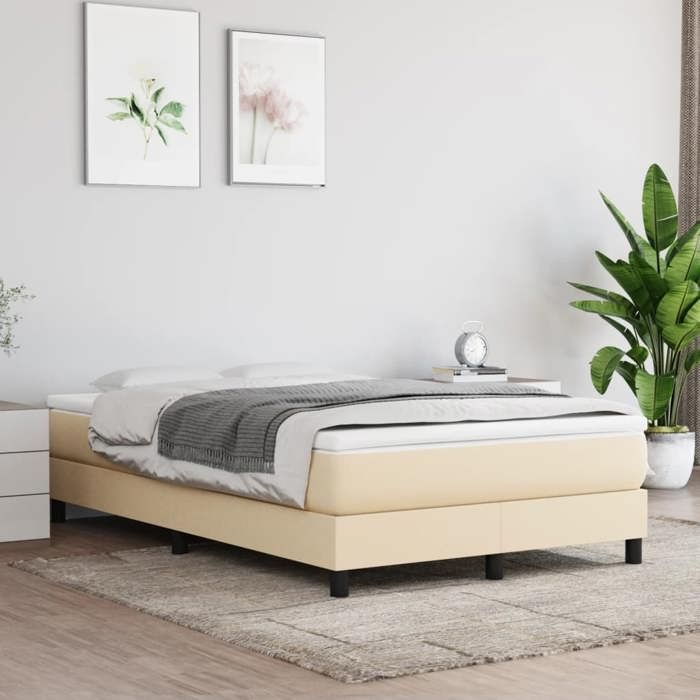 vidaXL Cadre de lit à lattes Lit Rembourré avec Pieds Lit Double avec Sommier à Lattes Lit Adulte de Chambre à Coucher 3120505