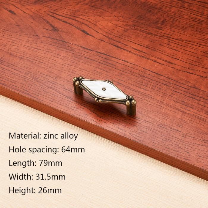 Lot De 5 Bouton De Porte, Vintage Poignee De Meuble De