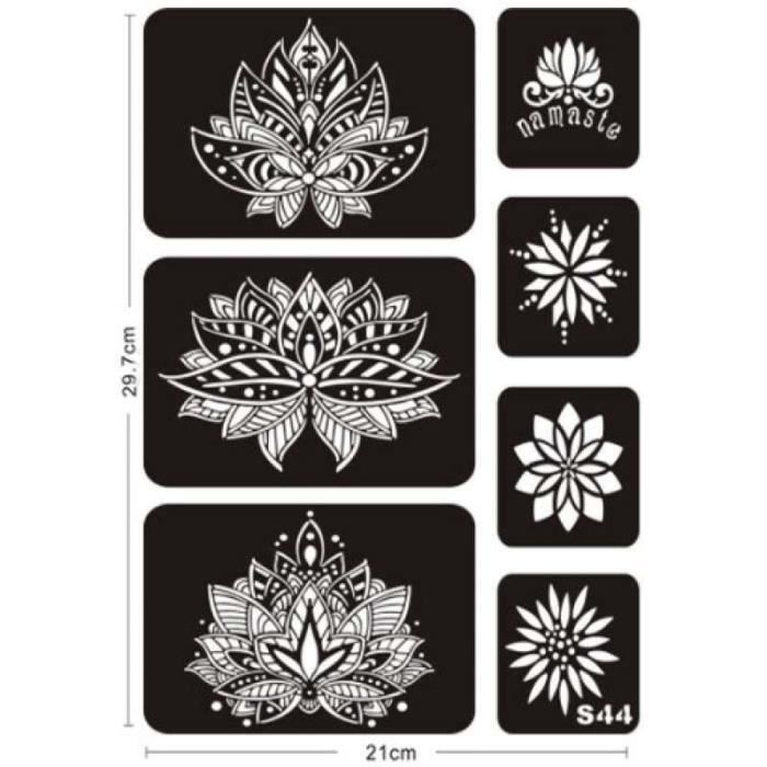 50 Pochoirs Mini Tatouages Glitter Mixtes - Temporaires, Pour Enfants - Neuf Emballé