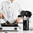 🌟9 pièces cuisine Silicone cuillère de cuisson spatule louche batteurs d'oeufs ustensiles de vaisselle ensemble outils de cuisine-1