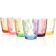 Verre à eau,Gobelet en acrylique,verres à boire en plastique coloré,verres,verrerie pour enfants,Restaurant - Type Cyan - 220ml-1