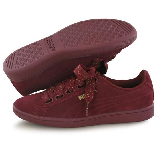 Baskets Puma Vikky Ribbon Dots Bordeaux Femme Bordeaux Cdiscount Chaussures