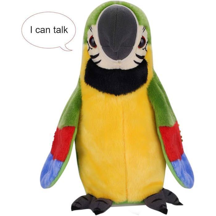 Perroquet Parlant En Peluche Mignon Jouet En Peluche Electrique Ddr Oiseau Repetez Ce Que Vous
