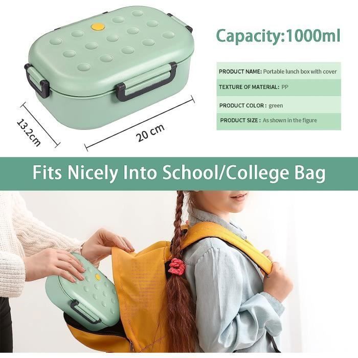 jatour Lunch Box Isotherme Enfant, Lunch Box avec Compartiment, Lunch Box Boîte, Boîte À Repas INOX avec 4/5 Compartiments pour Le Pique-Nique, L' école, Le Travail