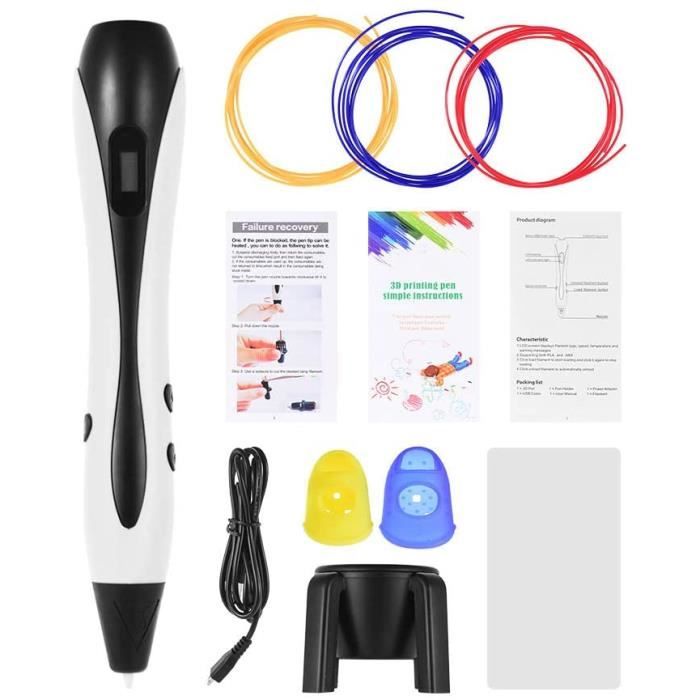 Aibecy Stylo 3D avec recharges de filament de PLA Écran LCD ...