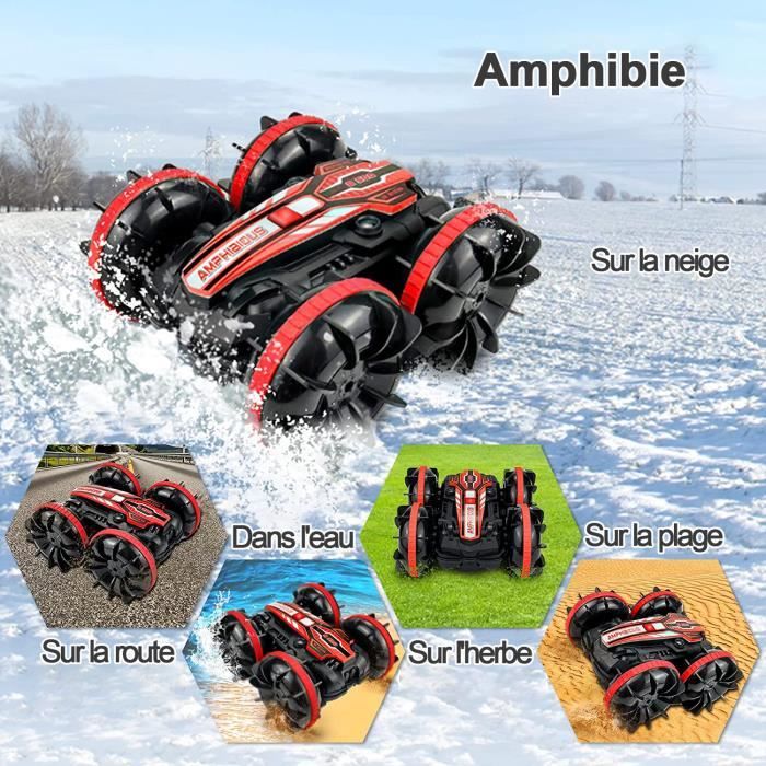 Voiture télécommandée terre eau neige hot sale