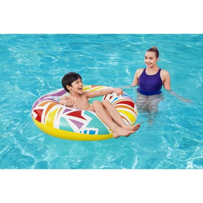 BLUE SKY Bouée Océan Gonflable – 50 Cm Extérieur, 22 Cm Intérieur – Plastique Résistant UV – Jeu Piscine/Mer – Dès 3 Ans