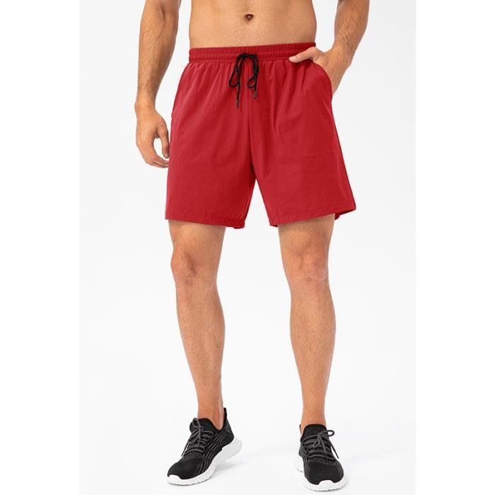 Short rouge homme sport clearance