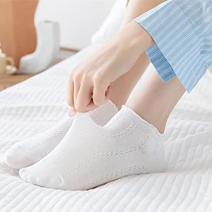 Lot de 10 Chaussette Basses Femme Courtes Invisibles Socquettes
