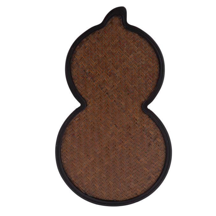 Plateau de service, rectangulaire, bois et MDF, avec poignées, bord élevé, HLP : 5 x 46 x 31 cm, nature, Reaxdays | Leroy Merlin