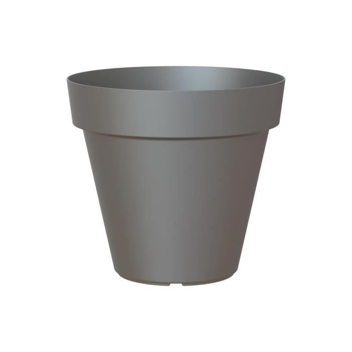 Pot De Fleurs Miami Wavy 20 Cm Anthracite - Design Ondulé, Finition Mate, Résistant Au Gel - Fabriqué Au Portugal En Matériaux Recyclés