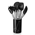 🌟9 pièces cuisine Silicone cuillère de cuisson spatule louche batteurs d'oeufs ustensiles de vaisselle ensemble outils de cuisine-2