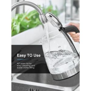 Bouilloire U00e9lectrique U00e0 Arru00eat Automatique, Bouilloire Isolu00e9e Intelligente Anti-chaud, 1,7 L, Marron Foncu00e9 Present