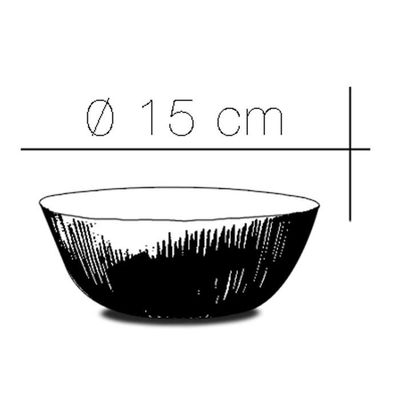 Lot De 6 Bol De Service, Ravier Rond, Saladier En Verre Opale   Diametre 15 Cm