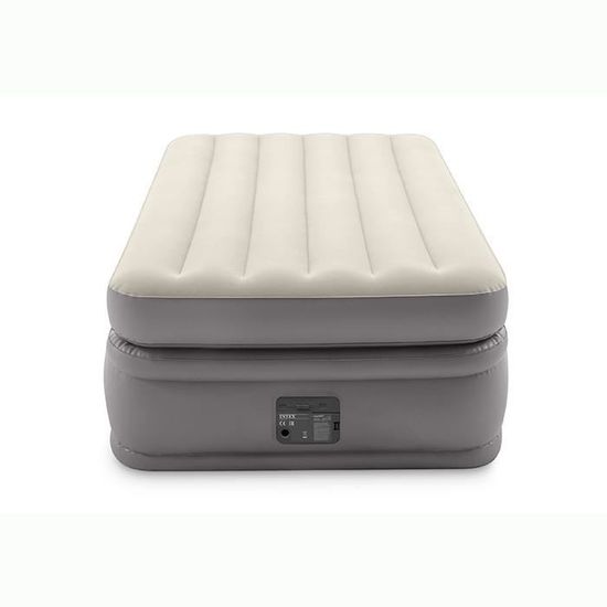 Matelas Gonflable Intex Fiber-Tech 1 Place – 99 X 191 X 25 Cm, Beige, Résistant Et Confortable