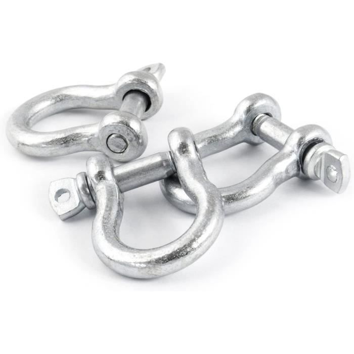 Lot De 10 Manilles D Galvanisées – 10 Mm, Attache En Acier, Référence SH10DGP10