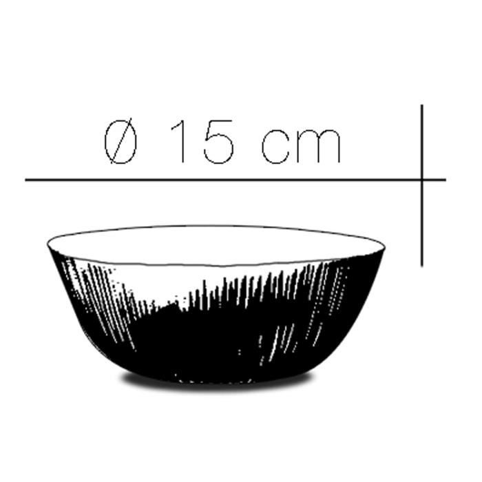 Icon Ravier Bol Lot de 6 bol de service, ravier rond, saladier en verre opale ...