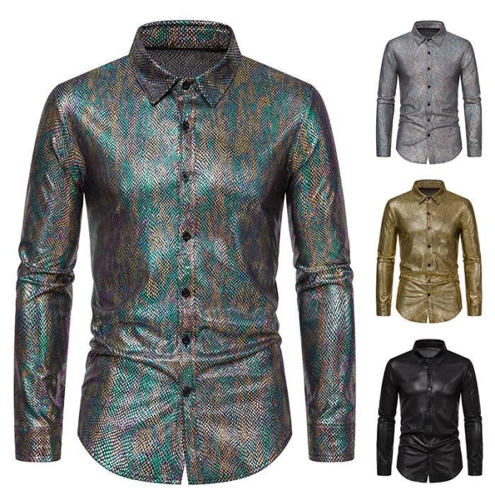 Chemise manches longues en coton stretch unie gris perle