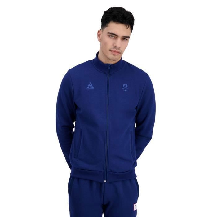Sweatshirt zippe Le Coq Sportif Essentials Paris 2024 N 2 Blue depths Cdiscount Pret a Porter