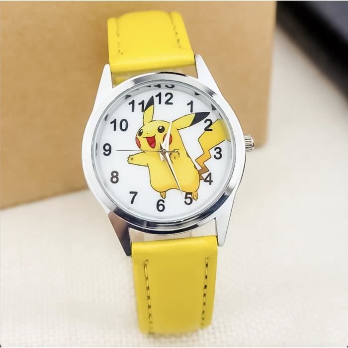 Montre POKEMON Pikachu en cuir Jaune Jaune , - Achat/vente boite a montre  Jaune - Cdiscount