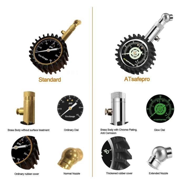 MANOMÈTRE PRESSION D'AIR DIGITAL 0-4 BARS 0-60 PSI B-G Racing