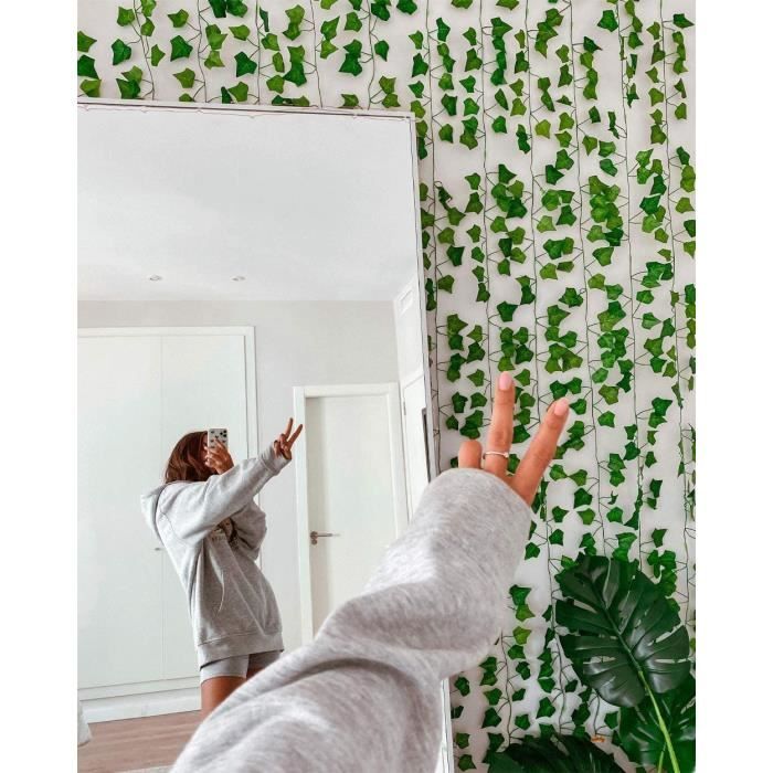 MTEVOTX plante artificielle - Faux Lierre Artificielles Vertes - Intérieure  Decoration - décoration de Noël ( 2 Pièces 100cm ) - Cdiscount Maison