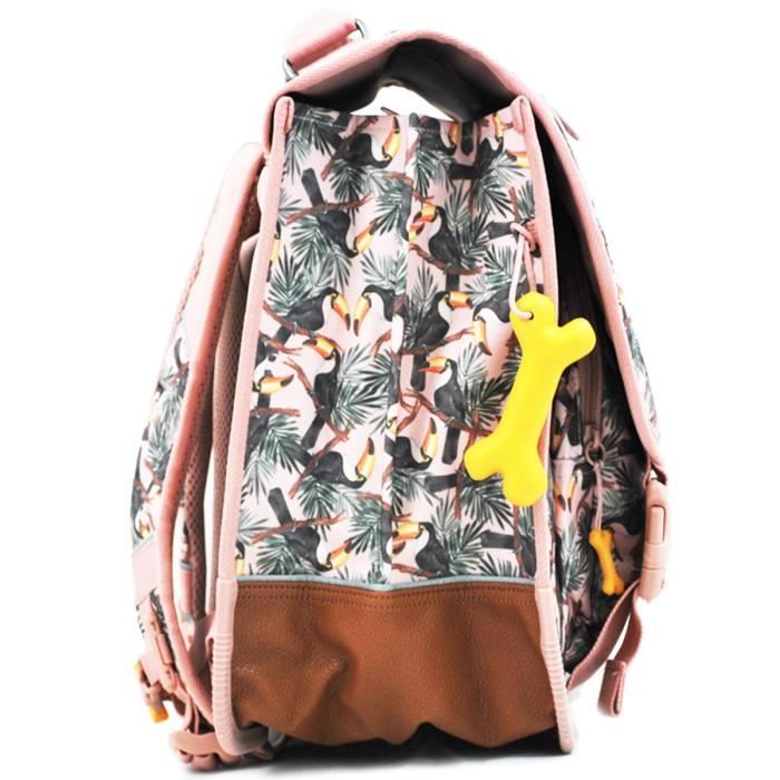 Cartable Fille 31L STONES AND BONES Cedar TOUCAN ROSE Cdiscount