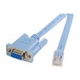 STARTECH Câble console RJ45 vers série DB9 de 1,8 m pour gestion de routeur Cisco - M/F - Bleu-3