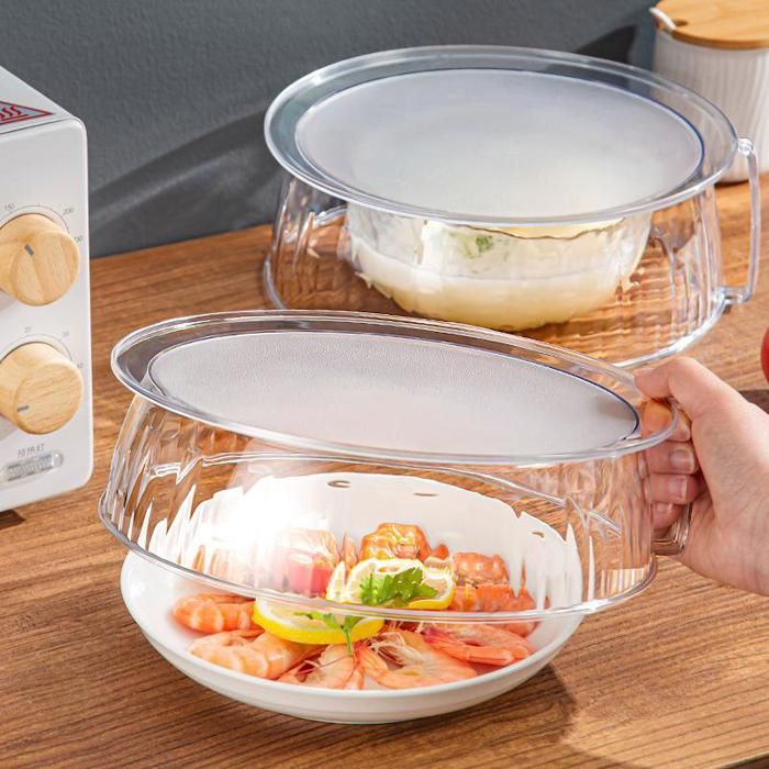 Cloche Micro-onde Couvercle Anti-éclaboussures Micro-ondes Avec évents De Vapeur 30 * 8,5 Cm Couvercle Micro Onde