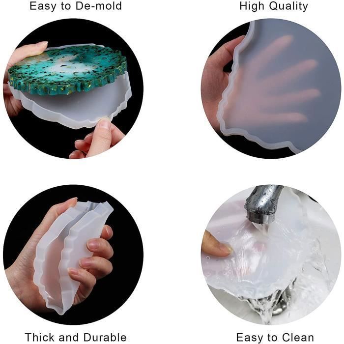 Zayookey Moule Resine Epoxy Plateau Grande Moule De Plateau