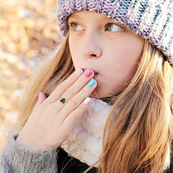 16 pi ces anneaux d humeur de coeur r glables pour et en forme de