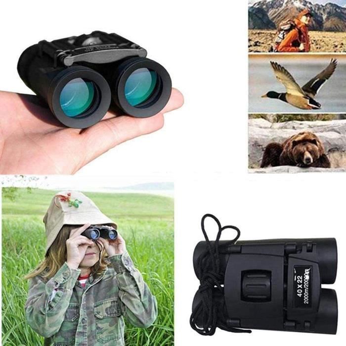 Mini Jumelles Zoom Pliantes – Pour Chasse, Observation Oiseaux, Sport, 10x6cm