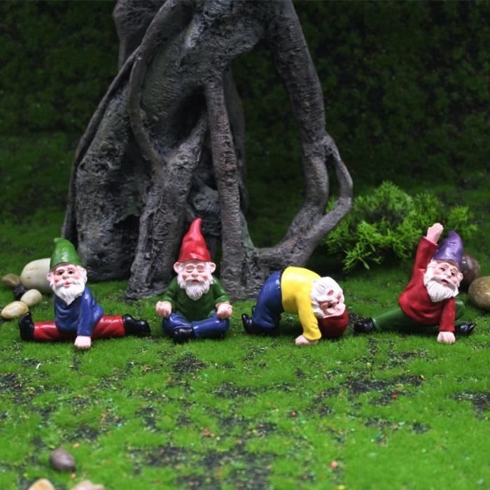 Statue deco,Figurines elfes nains en mousse,ornements miniatures de  jardin,Micro paysage féerique,Mini figurines - Type 7 - Cdiscount Maison
