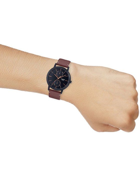 Montre casio hot sale bracelet cuir marron