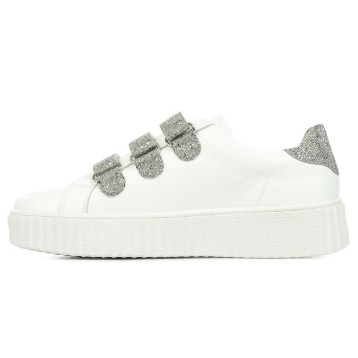 Baskets Vanessa WU Eclair Femme Blanc Synth tique Scratch