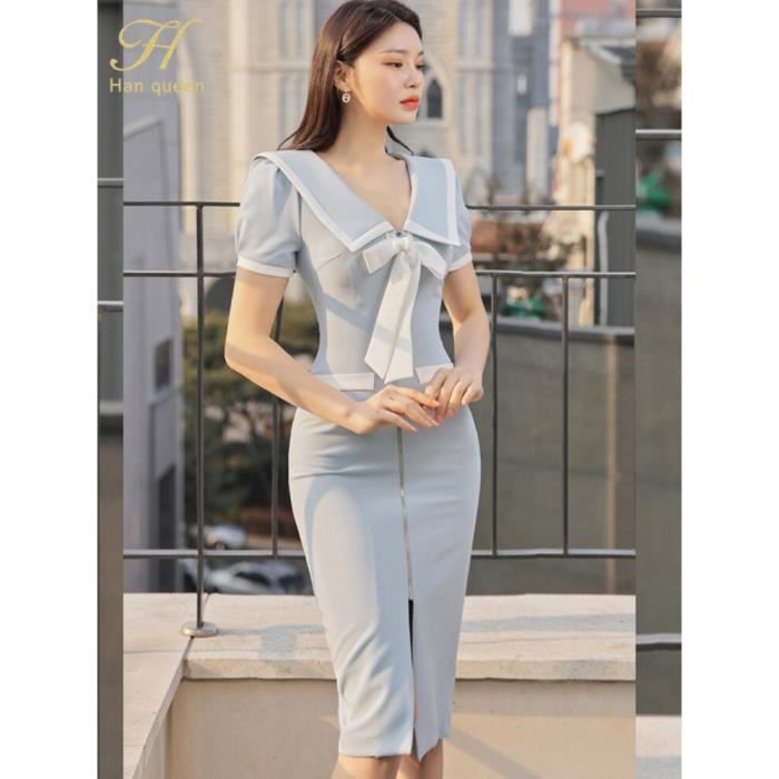 Robe crayon on sale mi longue