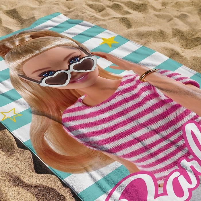 Serviette Barbie Officielle Toucher Super Doux Design