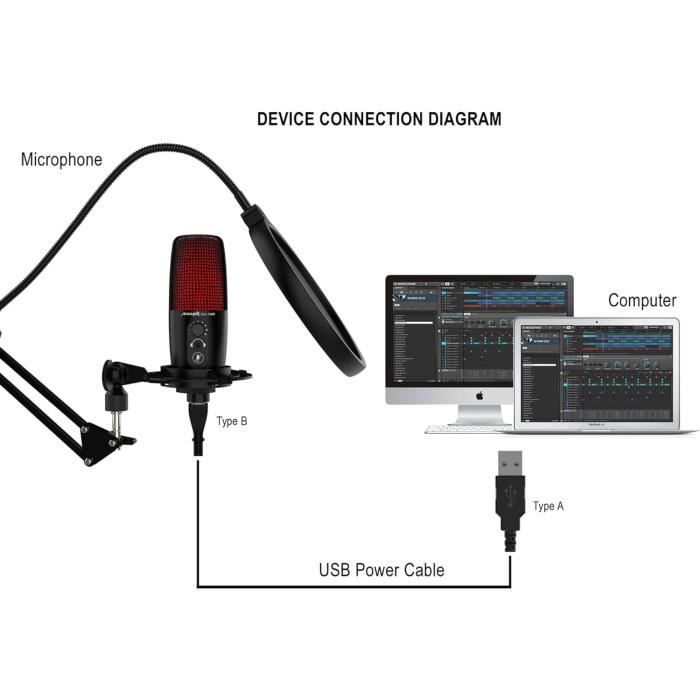 Ovegna B90: Microphone à condensateur Professionnel - Cdiscount TV Son Photo