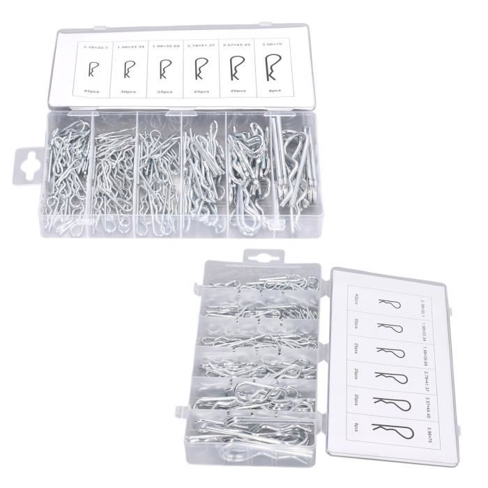Tbest 16 Clips De Carrosserie En Métal Pour Voiture RC – Broches En R – Compatibles HS 18301, 18302, 18311, 18312 1/18