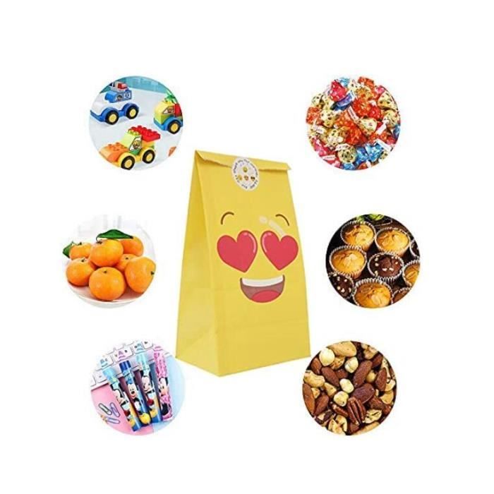 24 Sacs Cadeaux De Noël - 8 Motifs Festifs Avec Autocollants - Pour Petits Cadeaux, Chaussettes De Noël, Anniversaires - Papier Kraft Résistant