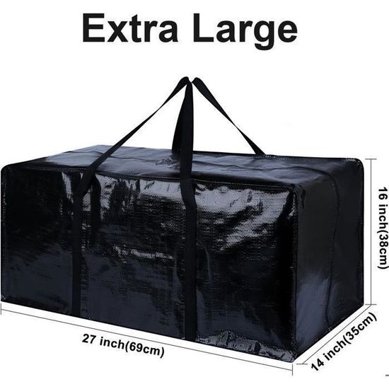 Sacs De Rangement 120L Lot De 4 - Extra Larges, Avec Fermeture Éclair - Pour Déménagement, Vêtements