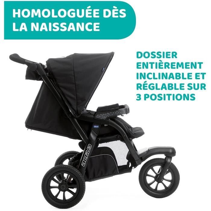 CHICCO Poussette combinée Activ3 Top - Siège auto groupe 0+ et