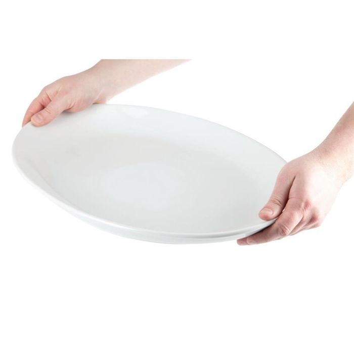 Assiette Ovale En Porcelaine Blanche Sophie Conran Portmeirion - 32,5 X 42 Cm - Four, Lave-vaisselle, Micro-ondes - Élégante Et Pratique